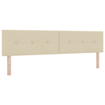 Casa si Gradina - Mobilier - Paturi si accesorii - Paturi - Pat cu saltea si LED Crem 200x200 cm Tesatura - Infinity.ro