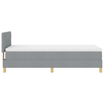 Casa si Gradina - Mobilier - Paturi si accesorii - Paturi - Pat cu suport de arcuri cu saltea & LED Gri deschis 80x200 cm Tesatura - Infinity.ro
