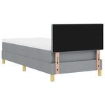 Casa si Gradina - Mobilier - Paturi si accesorii - Paturi - Pat cu suport de arcuri cu saltea & LED Gri deschis 80x200 cm Tesatura - Infinity.ro