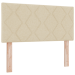 Casa si Gradina - Mobilier - Paturi si accesorii - Paturi - Pat cu arcuri crem cu saltea si lumini LED 120x200 cm Tesatura - Infinity.ro