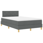 Casa si Gradina - Mobilier - Paturi si accesorii - Paturi - Pat cu arcuri cu saltea & LED Gri inchis 120x200 cm Tesatura - Infinity.ro