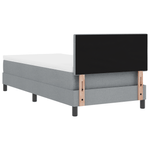 Casa si Gradina - Mobilier - Paturi si accesorii - Paturi - Pat cu arcuri si saltea cu LED Gri deschis 90x190 cm Tesatura - Infinity.ro