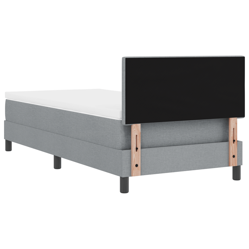 Casa si Gradina - Mobilier - Paturi si accesorii - Paturi - Pat cu arcuri si saltea cu LED Gri deschis 90x190 cm Tesatura - Infinity.ro