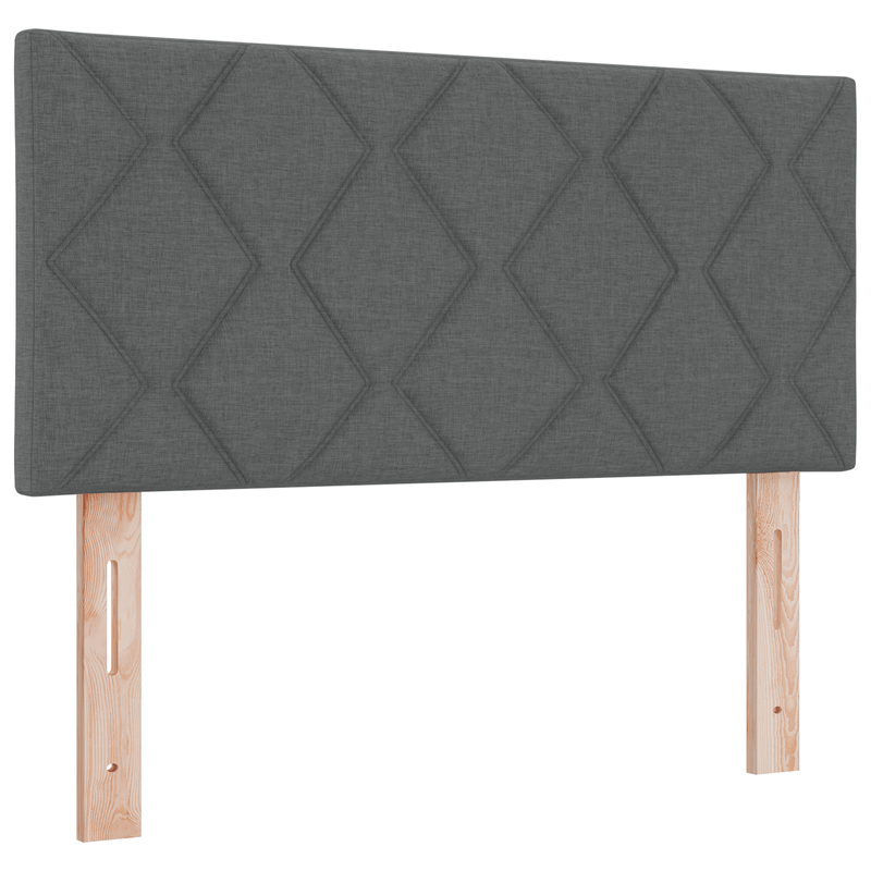 Casa si Gradina - Mobilier - Paturi si accesorii - Paturi - Pat cu arcuri cu saltea & LED Gri inchis 120x200 cm Tesatura - Infinity.ro