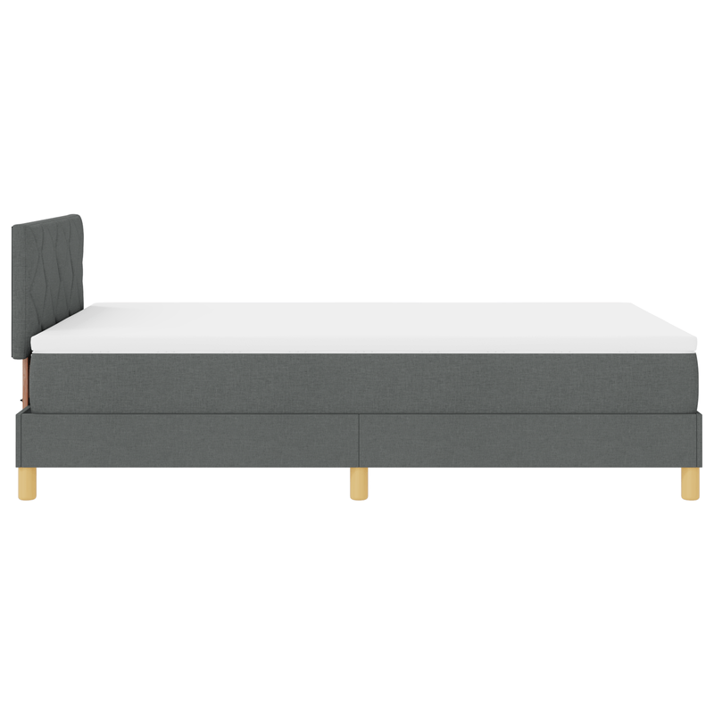 Casa si Gradina - Mobilier - Paturi si accesorii - Paturi - Pat cu arcuri cu saltea & LED Gri inchis 120x200 cm Tesatura - Infinity.ro