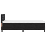 Casa si Gradina - Mobilier - Paturi si accesorii - Paturi - Pat box spring cu saltea & LED, negru, 90x190 cm, catifea - Infinity.ro