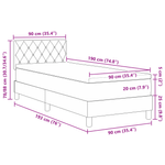 Casa si Gradina - Mobilier - Paturi si accesorii - Paturi - Pat box spring cu saltea & LED, negru, 90x190 cm, catifea - Infinity.ro
