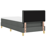 Casa si Gradina - Mobilier - Paturi si accesorii - Paturi - Pat Box Spring cu Saltea & LED Gri Inchis 90x190 cm Tesatura - Infinity.ro