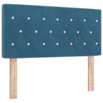 Casa si Gradina - Mobilier - Paturi si accesorii - Paturi - Pat box spring cu saltea &LED albastru inchis 100x200cm catifea - Infinity.ro