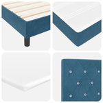 Casa si Gradina - Mobilier - Paturi si accesorii - Paturi - Pat box spring cu saltea &LED albastru inchis 100x200cm catifea - Infinity.ro