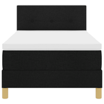 Casa si Gradina - Mobilier - Paturi si accesorii - Paturi - Pat cu suport cu saltea si LED Negru 90x190 cm Tesatura - Infinity.ro