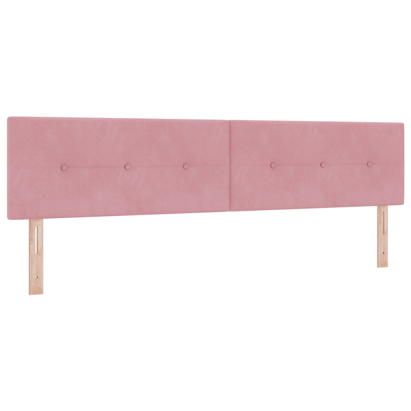 Casa si Gradina - Mobilier - Paturi si accesorii - Paturi - Pat cu saltea si LED  Roz 200x200 cm Catifea - Infinity.ro