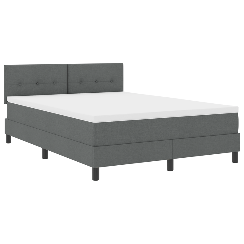 Casa si Gradina - Mobilier - Paturi si accesorii - Paturi - Pat Box Spring cu Saltea si LED Gri Inchis 160x200 cm Textil - Infinity.ro