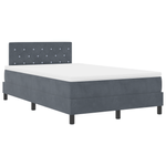 Casa si Gradina - Mobilier - Paturi si accesorii - Paturi - Pat box spring cu saltea & LED, gri inchis, 120x200 cm catifea - Infinity.ro