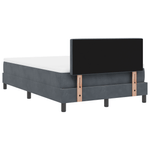 Casa si Gradina - Mobilier - Paturi si accesorii - Paturi - Pat box spring cu saltea & LED, gri inchis, 120x200 cm catifea - Infinity.ro