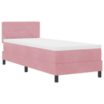 Casa si Gradina - Mobilier - Paturi si accesorii - Paturi - Pat box spring cu saltea & LED, roz, 80x200 cm catifea - Infinity.ro