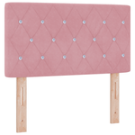 Casa si Gradina - Mobilier - Paturi si accesorii - Paturi - Pat box spring cu saltea & LED, roz, 80x200 cm catifea - Infinity.ro