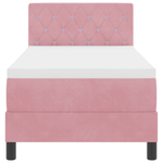 Casa si Gradina - Mobilier - Paturi si accesorii - Paturi - Pat box spring cu saltea & LED, roz, 80x200 cm catifea - Infinity.ro