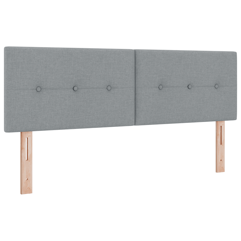 Casa si Gradina - Mobilier - Paturi si accesorii - Paturi - Pat cu arcuri cu saltea si lumina LED Gri 140x200 cm Fabricat - Infinity.ro