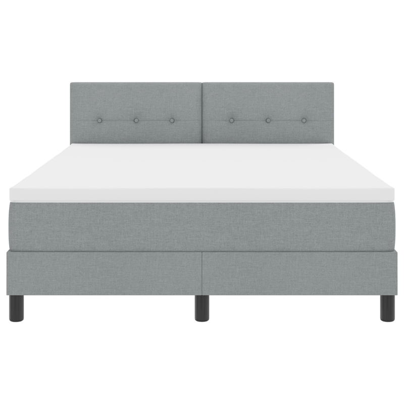 Casa si Gradina - Mobilier - Paturi si accesorii - Paturi - Pat cu arcuri cu saltea si lumina LED Gri 140x200 cm Fabricat - Infinity.ro