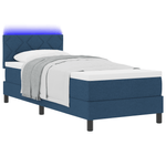 Casa si Gradina - Mobilier - Paturi si accesorii - Paturi - Pat cu arcuri si saltea & LED Bleumarin 80x200 cm Tesatura - Infinity.ro