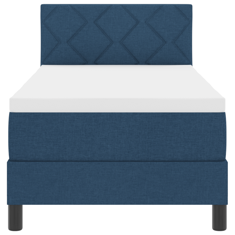 Casa si Gradina - Mobilier - Paturi si accesorii - Paturi - Pat cu arcuri si saltea & LED Bleumarin 80x200 cm Tesatura - Infinity.ro