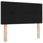 Casa si Gradina - Mobilier - Paturi si accesorii - Paturi - Pat cu arcuri cu saltea si LED negru 100x200 cm din tesatura - Infinity.ro
