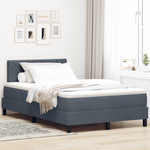 Casa si Gradina - Mobilier - Paturi si accesorii - Paturi - Pat box spring cu saltea & LED, gri deschis, 120x200 cm catifea - Infinity.ro