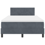 Casa si Gradina - Mobilier - Paturi si accesorii - Paturi - Pat box spring cu saltea & LED, gri deschis, 120x200 cm catifea - Infinity.ro