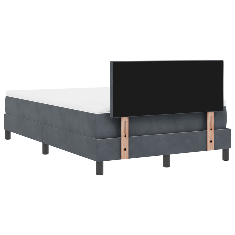 Casa si Gradina - Mobilier - Paturi si accesorii - Paturi - Pat box spring cu saltea & LED, gri deschis, 120x200 cm catifea - Infinity.ro