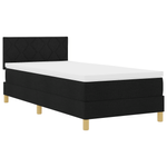 Casa si Gradina - Mobilier - Paturi si accesorii - Paturi - Pat cu arcuri cu saltea & LED Negru 90x200 cm Tesatura - Infinity.ro