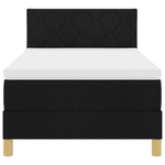 Casa si Gradina - Mobilier - Paturi si accesorii - Paturi - Pat cu arcuri cu saltea & LED Negru 90x200 cm Tesatura - Infinity.ro