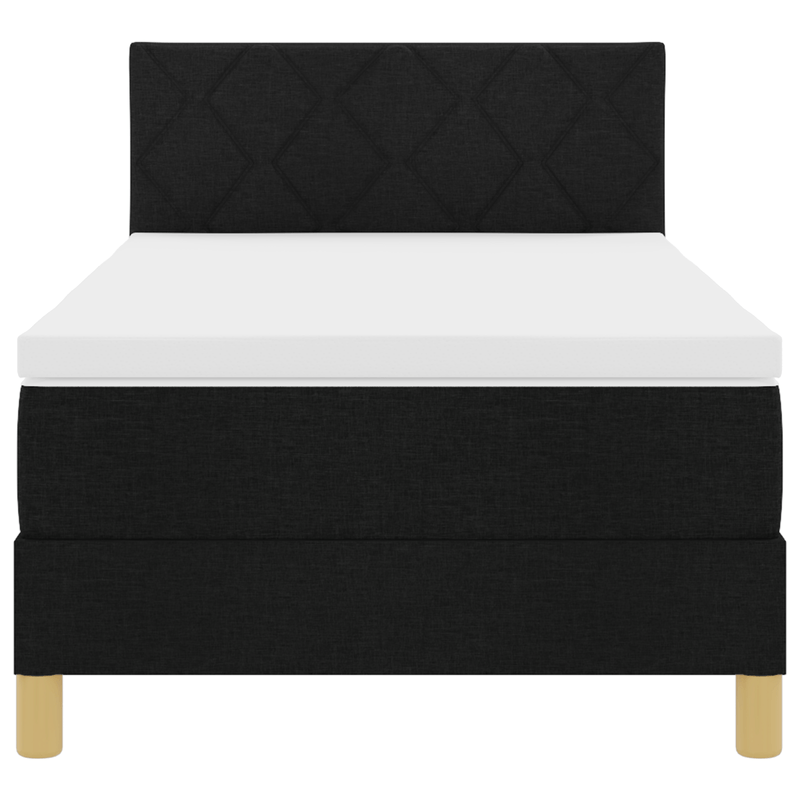 Casa si Gradina - Mobilier - Paturi si accesorii - Paturi - Pat cu arcuri cu saltea & LED Negru 90x200 cm Tesatura - Infinity.ro