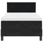 Casa si Gradina - Mobilier - Paturi si accesorii - Paturi - Pat box spring cu saltea & LED, negru, 90x200 cm catifea - Infinity.ro