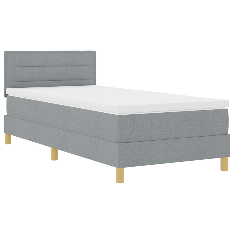 Casa si Gradina - Mobilier - Paturi si accesorii - Paturi - Pat cu Somiera cu LED Gri deschis 80x200 cm Tesatura - Infinity.ro