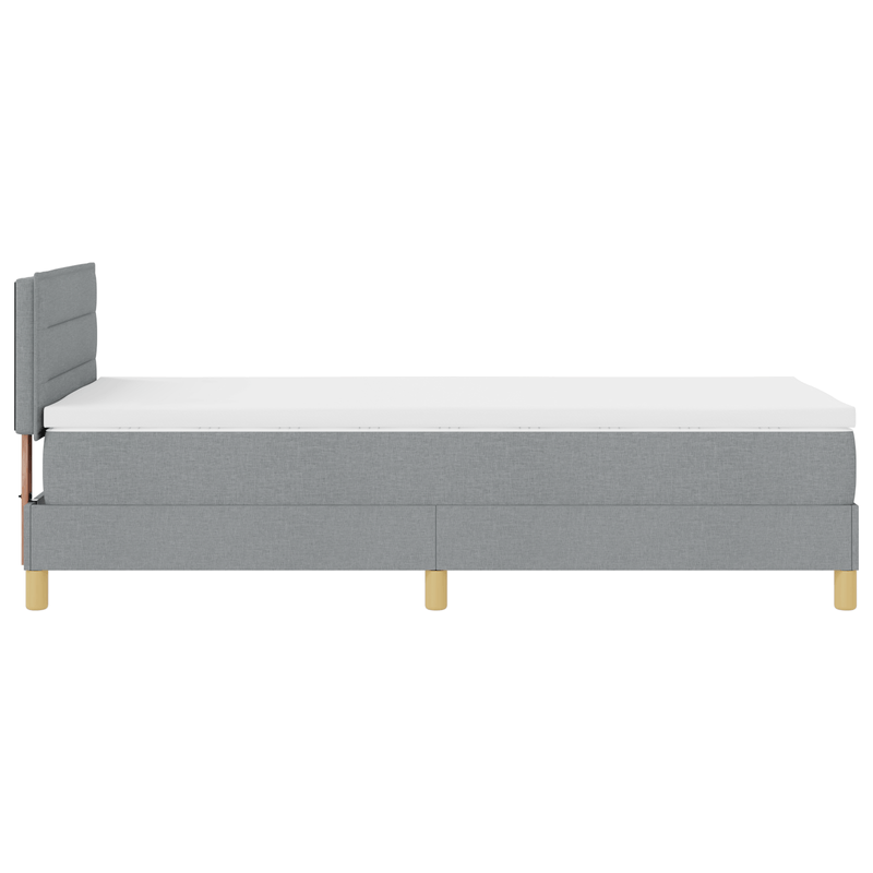 Casa si Gradina - Mobilier - Paturi si accesorii - Paturi - Pat cu Somiera cu LED Gri deschis 80x200 cm Tesatura - Infinity.ro