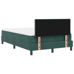 Casa si Gradina - Mobilier - Paturi si accesorii - Paturi - Pat cu arcuri de cutie cu saltea & LED Verde inchis 120x190 cm Catifea - Infinity.ro