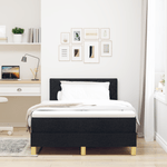Casa si Gradina - Mobilier - Paturi si accesorii - Paturi - Pat cu arcuri cu saltea & LED Negru 120x190 cm Tesatura - Infinity.ro
