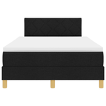 Casa si Gradina - Mobilier - Paturi si accesorii - Paturi - Pat cu arcuri cu saltea & LED Negru 120x190 cm Tesatura - Infinity.ro