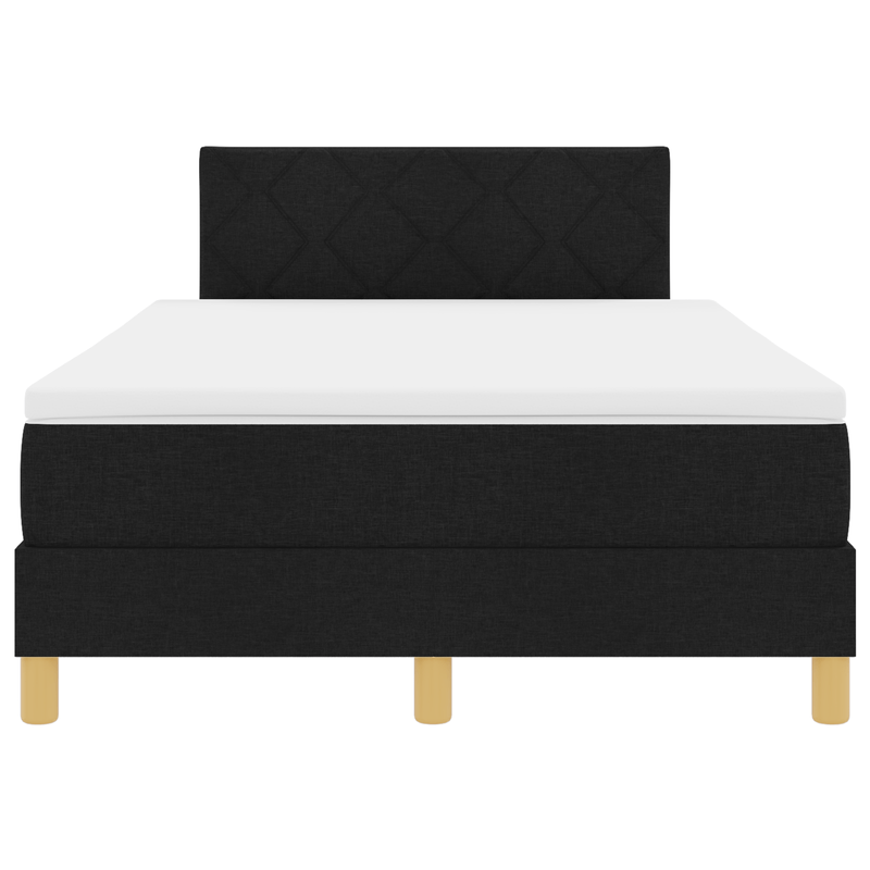 Casa si Gradina - Mobilier - Paturi si accesorii - Paturi - Pat cu arcuri cu saltea & LED Negru 120x190 cm Tesatura - Infinity.ro