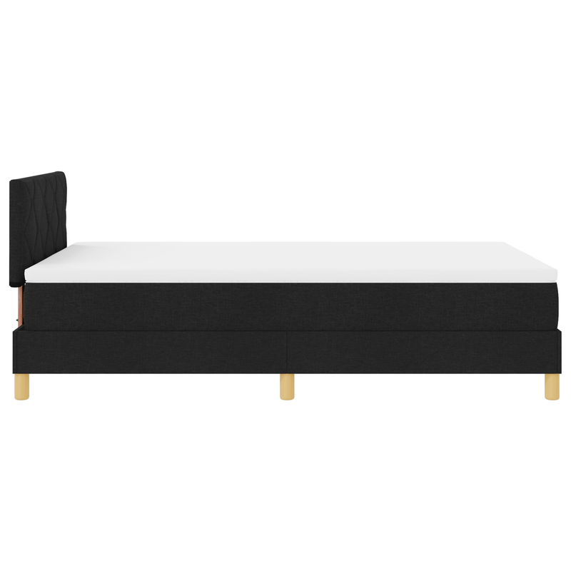 Casa si Gradina - Mobilier - Paturi si accesorii - Paturi - Pat cu arcuri cu saltea & LED Negru 120x190 cm Tesatura - Infinity.ro