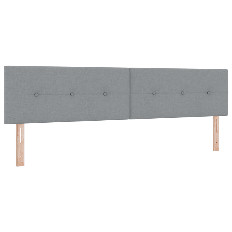 Casa si Gradina - Mobilier - Paturi si accesorii - Paturi - Pat cu arcuri cu saltea & LED Gri deschis 200x200 cm Tesatura - Infinity.ro