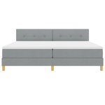 Casa si Gradina - Mobilier - Paturi si accesorii - Paturi - Pat cu arcuri cu saltea & LED Gri deschis 200x200 cm Tesatura - Infinity.ro