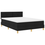 Casa si Gradina - Mobilier - Paturi si accesorii - Paturi - Pat cu Saptamana cu Saltea si LED Negru 140x200 cm Tesatura - Infinity.ro