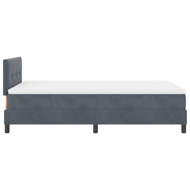 Casa si Gradina - Mobilier - Paturi si accesorii - Paturi - Pat cu Arcuri si Saltea Gri Inchis 120x190 cm Catifea - Infinity.ro