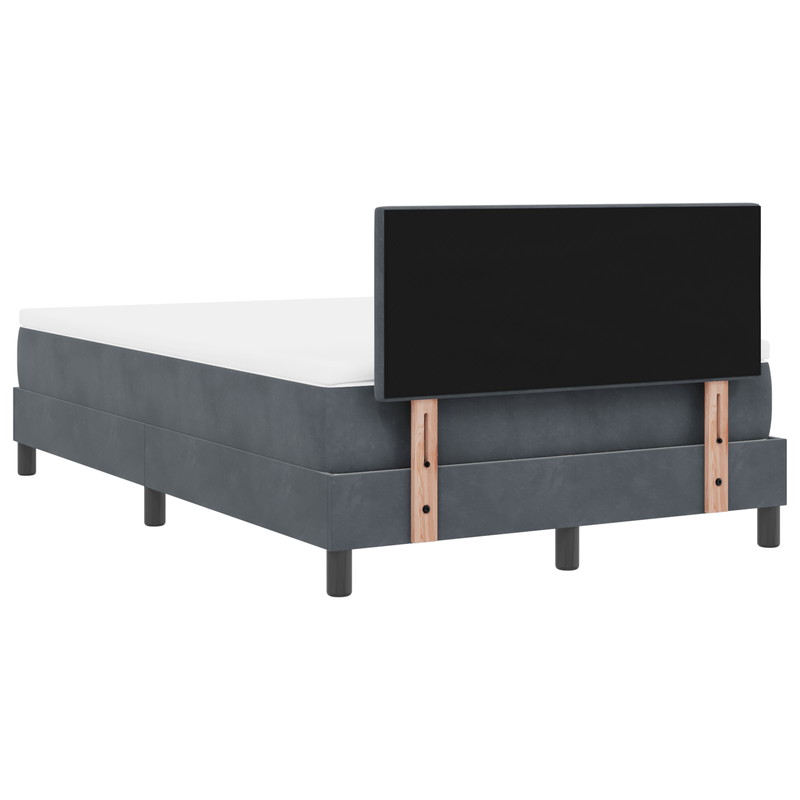 Casa si Gradina - Mobilier - Paturi si accesorii - Paturi - Pat cu Arcuri si Saltea Gri Inchis 120x190 cm Catifea - Infinity.ro