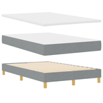 Casa si Gradina - Mobilier - Paturi si accesorii - Paturi - Pat cu arcuri cu saltea & LED gri deschis 120x200 cm tesatura - Infinity.ro