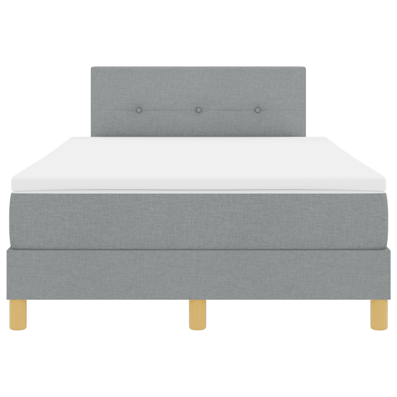 Casa si Gradina - Mobilier - Paturi si accesorii - Paturi - Pat cu arcuri cu saltea & LED gri deschis 120x200 cm tesatura - Infinity.ro