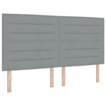 Casa si Gradina - Mobilier - Paturi si accesorii - Paturi - Pat cu arcuri cu Saltea & LED Gri deschis 180x200 cm Tesatura - Infinity.ro