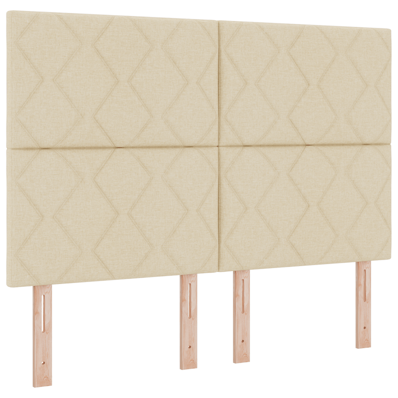 Casa si Gradina - Mobilier - Paturi si accesorii - Paturi - Pat cu Cutie de Arcuri cu Saltea & LED Crem 160x200 cm Tesatura - Infinity.ro